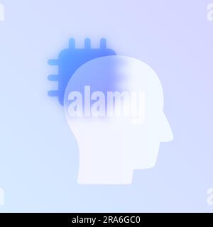 artificial intellegence glass morphism Stock Vector