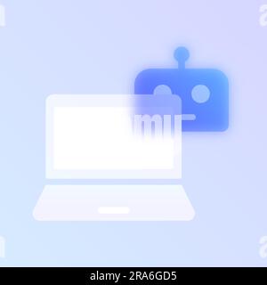 artificial intellegence glass morphism Stock Vector