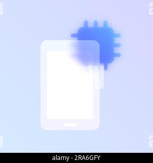 artificial intellegence glass morphism Stock Vector