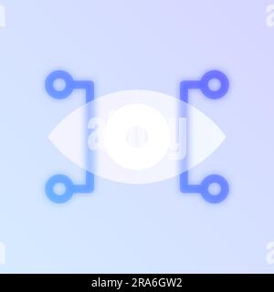 artificial intellegence glass morphism Stock Vector