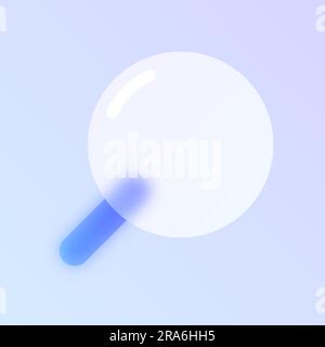 magnifying glass morphism trendy style icon Stock Vector