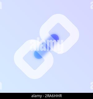 link glass morphism trendy style icon Stock Vector