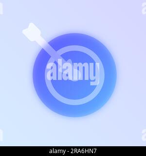 target glass morphism trendy style icon Stock Vector