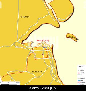 Kuwait - The Main Street of the Kuwait City Stock Photo - Alamy