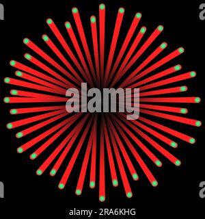 beautiful elegant circular star pattern sun explosion burst blast fire floral design color texture vector eps mandala Stock Vector