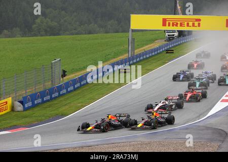 Spielberg, Styria, Austria. 1st July, 2023. Start of the race of Sprint Race of FORMULA 1 ROLEX GROSSER PREIS VON OSTERREICH 2023 - Jun29 to Jul2 in RedbullRing - Spielberg, Austria (Credit Image: © Alessio De Marco/ZUMA Press Wire) EDITORIAL USAGE ONLY! Not for Commercial USAGE! Credit: ZUMA Press, Inc./Alamy Live News Stock Photo