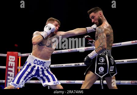 Adam Cope (left) And Lewis Sylvester In Action During Their English 