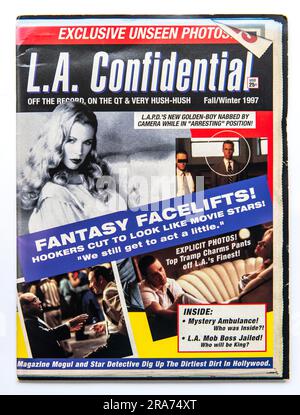 Front cover of publicity information for the movie L.A. Confidential, which was released in 1997 Stock Photo