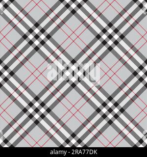 Traditional Scottish checkered plaid ornament. Diagonal vintage tartan texture seamless pattern. Coloured geometric intersecting striped vector illust Stock Vector