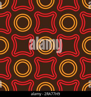 Geometric seamless pattern. Abstract background of colored geometric shapes. Colored circles and crosses. Simple design wallpaper for web design, text Stock Vector