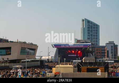 Jamie Webster concert On The Waterfront in Liverpool Stock Photo