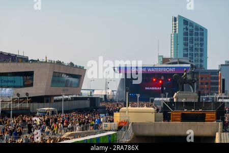 Jamie Webster concert On The Waterfront in Liverpool Stock Photo