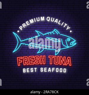 Premium Vector  Fishing neon banner design