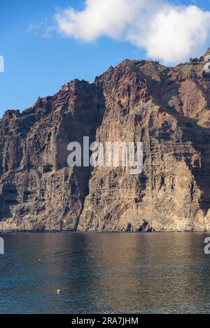 View of massive cliffs of Los Gigantes on the western coast of Tenerife. Canary Islands, Spain Stock Photo