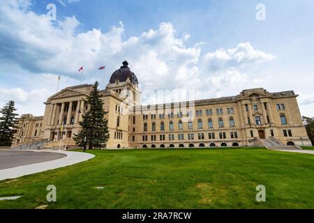 The Legislative Assembly of Saskatchewan in the City of Regina. Regina is the provincial capital of Saskatchewan, Canada. Stock Photo