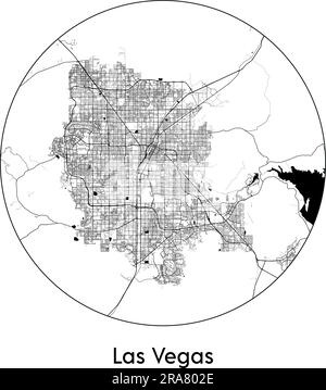 City Map Las Vegas United States North America vector illustration black white Stock Vector