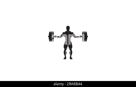 Gym logo black simple flat icon on white background Stock Vector