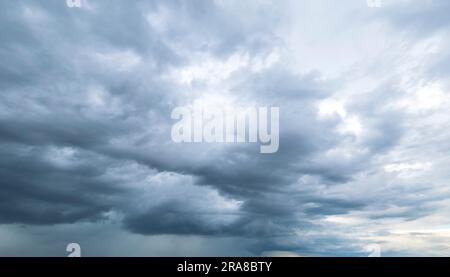 Cloudy sky with gloomy rain clouds Stock Photo