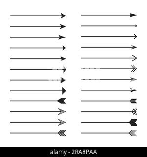 Arrow vector collection. Modern simple arrows. Vector illustration Arrows icon. Outline rank vector. Line symbol. Trendy flat UI sign design. Stock Vector