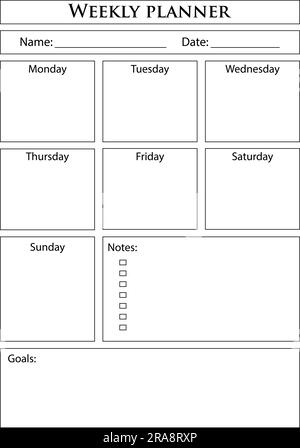 Daily planner template business paper blank Vector Image