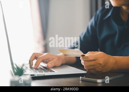 Woman hands of using online virtual app on mobile phone. Millennial guy chatting on smartphone, using banking services, reading text message, typing, Stock Photo