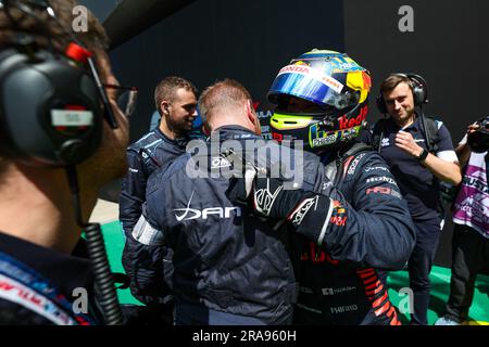 Spielberg, Autriche. 02nd July, 2023. IWASA Ayumu (jpn), DAMS, Dallara F2, portrait during the 7th round of the 2023 FIA Formula 2 Championship from June 30 to July 2, 2023 on the Red Bull Ring, in Spielberg, Austria - Photo Florent Gooden/DPPI Credit: DPPI Media/Alamy Live News Stock Photo