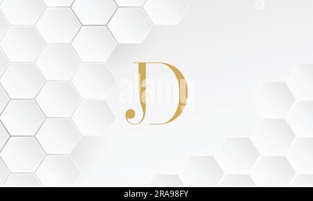 JD, DJ, Abstract Logo Design Stock Vector