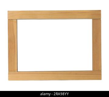 Wooden frame isolated on white. For mirror, photo, picture, painting and others Stock Photo