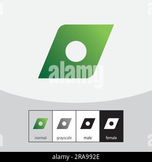 O Letter Logo. Natural Concept - Vector Stock Vector