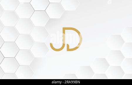 JD, DJ, Abstract Logo Design Stock Vector