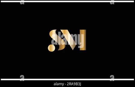 SM, MS, Abstract Letters Logo Monogram Stock Vector