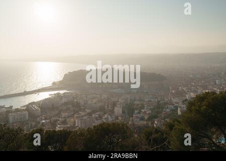 Nice, France, 6 March, 2023: View of Port de Nice in spring evening, travel content Stock Photo
