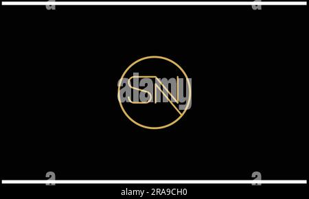 SN, NS, Abstract Letters Logo Monogram Stock Vector