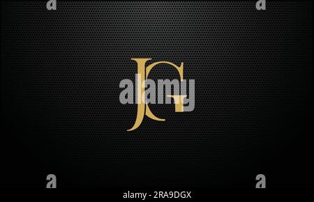JG, GJ, Abstract Letters Logo Monogram Stock Vector