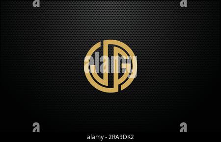 JG, GJ, Abstract Letters Logo Monogram Stock Vector