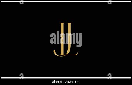 JL, LJ, Abstract Letters Logo Monogram Stock Vector