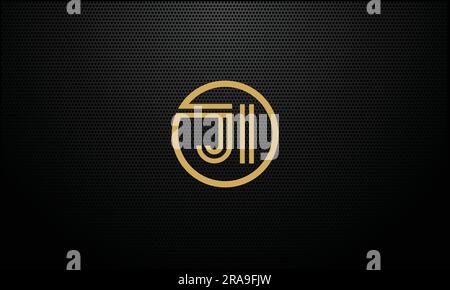 J I, I J, Abstract Letters Logo Monogram Stock Vector