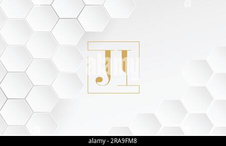 J I, I J, Abstract Letters Logo Monogram Stock Vector