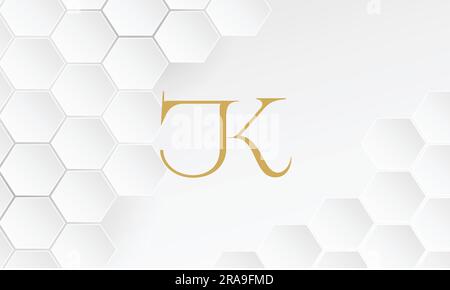 JK, KJ, Abstract Letters Logo Monogram Stock Vector