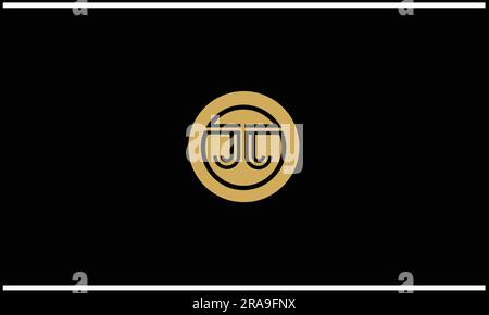 J, JJ, Abstract Letters  Logo design Stock Vector