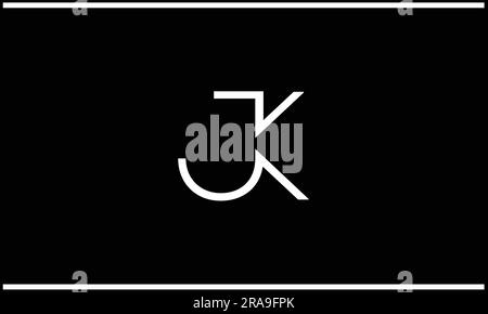 JK, KJ, Abstract Letters Logo Monogram Stock Vector