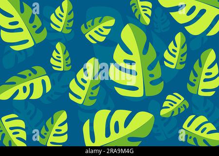 Abstract simply background with natural leaves lines, summer theme -  stock illustration Stock Photo