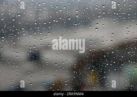 Raindrops On Window Stock Photo