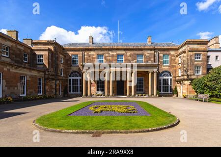 Courtyard view and entrance to Hillsborough Palace, formerly known as Hillsborough Castle, County Down, Northern Ireland. Stock Photo