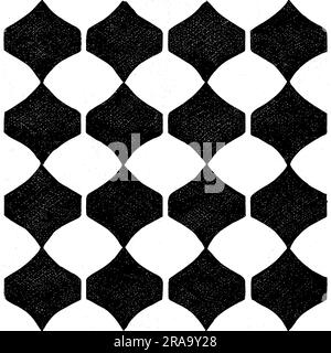 Abstract geometric black and white hipster fashion random handmade organic background pattern Stock Photo
