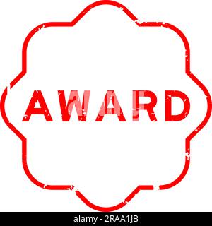 Grunge red award word rubber seal stamp on white background Stock Vector