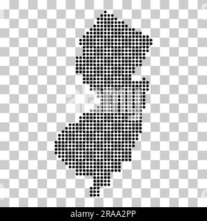 New Jersey map, united states of america. Flat concept icon symbol vector illustration . Stock Vector