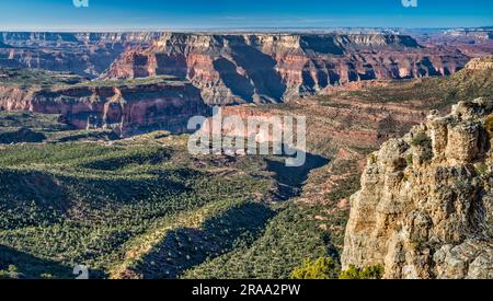 Grand Canyon, Tapeats Amphitheater area, view from Crazy Jug Point at ...