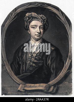 NICHOLAS ROWE playwright and poet laureate     Date: 1674 - 1718 Stock Photo