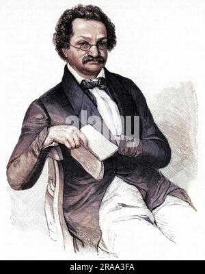 MORITZ GOTTLIEB SAPHIR (1795 - 1858), German satirist. Stock Photo